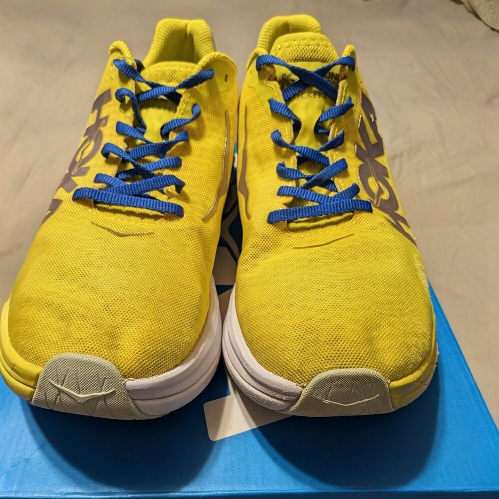Hoka One One Men’s  Rocket X Blue Glass Evening Primrose Size 12 - Picture 7 of 11